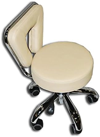 Spa Pedicure Chair Stool for Nail, Hair, Facial Tech - 6 Colors (Tall, CREAM)