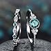 Clearance ! 2pcs Sparkling Natural Gemstone Ring Set Women Emerald Sapphire Wedding Rings Valentine's Festival Gifts for Boyfriend Girlfriend (US Size)