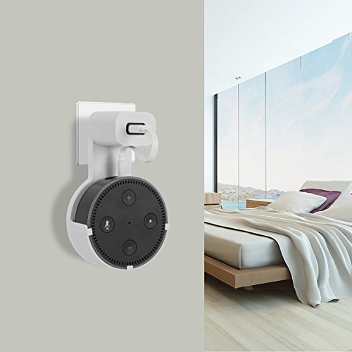Echo Dot Wall Mount Speaker Plug in Hanger Stand Holder Compact Case Accessories for in Kitchens Bathroom Bedroom
