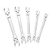OEMTOOLS 22063 5 Piece Flex Head Flare Nut Wrench Set, SAE Flare Tool, 1/4” x 5/16”, 3/8” x 7/16”, 1/2” x 9/16”, 5/8” x 11/16 “, 3/4” x 7/8”