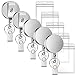 Selizo 5 Packs Metal Retractable Badge Reels with ID Badge Holders Heavy Duty Keycard Holder with Key Chain Belt Clip