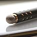 TruGlide Mesh Fiber Stylus with Microfiber Knit Tip for All Capacitive Touch Screen Tablets, iPad, and Smartphone (Black with Gold Clip)