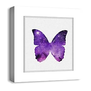 Canvas Wall Art Colorful Butterflies Photo...