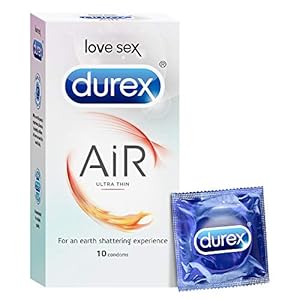 Durex Air Condoms for Men – 10 Count | Suitable for use with lubes & toys