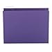 Smead Colored Hanging File Folder with Tab, 1/5-Cut Adjustable Tab, Letter Size, Purple, 25 per Box (64072) (Pack of 1)