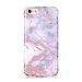 DOUJIAZ iPhone 6 Case,iPhone 6S Case, Shiny Rose Gold White Marble Design Clear Bumper TPU Soft Case Rubber Silicone Skin Cover for Normal 4.7 inches iPhone 6 6s