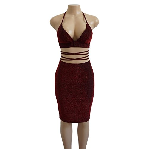 image for Minisoya Womens V Neck Party Clubwear Racy Bodysuit Bodycon Pencil Dre