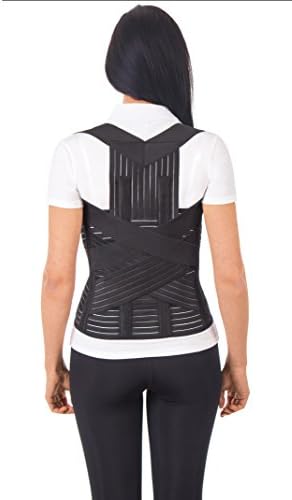 UFEELGOOD Modular Dorso-lumbar Back Brace &amp; Posture Corrector - Large, Waist/Belly 36" - 39½" Black