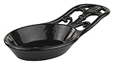 Home Basics Cast Iron Fleur De Lis Spoon Rest, Black