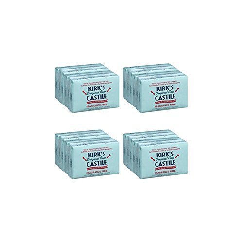 Kirk's Castile Bar Soap, Fragrance Free 4 oz (12-pack)