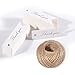Thank You Tags,Gift Tags,100PCS Paper Tags with 100 Feet Jute Twine,Kraft Tags for DIY Crafts,Wedding,Christmas,Thanksgiving (White)