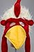 jAc unisex adult Velvet Chicken costume headwear and hats, Red/White/Yellow, Medium US