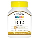 21st Century B 12 2500 mcg Sublingual Tablets, 110 Count