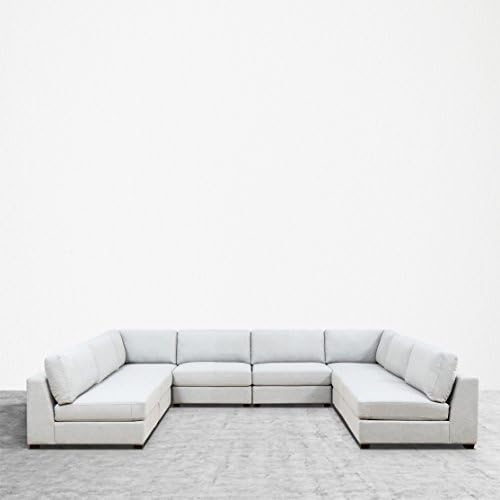 UrbanFurnishing.net REED 8-Piece Modular Customizable and Reconfigurable Deep Seating Sofa Sectional