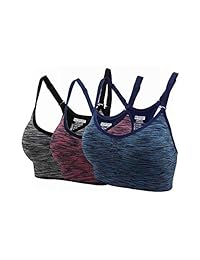 Pack de sostenes deportivos acolchados ajustables para mujer