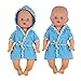 Young Buds Pack of 6 for 9-10-11 Inch Alive Baby Doll Reborn Newborn Clothes with Bathing Suit Bottle (Bath Set)