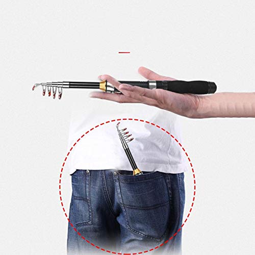 Angelrute, BiuZi Kleine Angelrute mit kurzem Lauf Tragbare versenkbare EIS-Angelrute Mini-Seefischerei-Werkzeuge 28049… – Bild 7