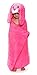 TheCroco Premium Hooded Towels for Kids | Ultra Soft and Extra Large (28 x 49 inches) | 100% Cotton Kids Bath Towel with Hood | Beach Pool Towels for Ages 1-8 Boys & Girls (Bright Pink)