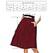 REGAI Women's High Waist Flared Skirt Pleated Midi Skirt with Pocket