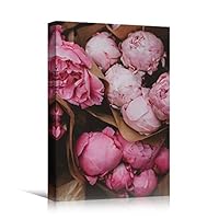 Canvas Wall Art Pink Arrangement Bouquet Expressive Floral Multicolor Photography Romantics - 12x18 inches
