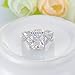 FENDINA Womens Jewelry 18K White Gold Plated Cubic Zirconia Infinity Love Princess Cut Promise Eternity Ring Engagement Wedding Anniversary Band Her