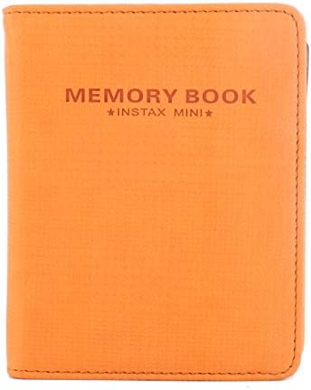[Fujifilm Instax Mini Photo Album] DEAHUN Memory Book Photo Album for Fujifilm Instax Mini 7s 8 25 50s 70 90/ Polaroid Z2300/ Polaroid PIC-300P/ Polaroid Snap Films &amp; Name Cards (Light Brown)