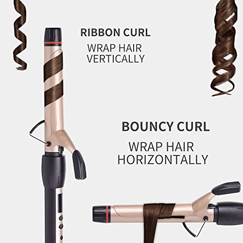 Curling Iron 1 inch Professional Curling Wand | Hair Curler,Instant Heat Ceramic Curling Iron with Adjustable Temp | Hair Products by NOVUS - Thumbnail 5