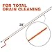 X-PROTECTOR DRAIN CLOG REMOVER – PREMIUM Drain Hair Catcher – 28” Drain Cleaner – 5 pcs Hair Clog Removers – Drain Hair Catcher with Rotating Handle – Orange Sink Hair Removers – TOTAL DRAIN CLEANING!