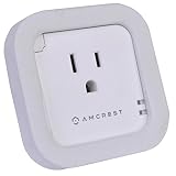 Amcrest Connect Energy-Saving WiFi Smart Plug AH357 (USA Warranty) - Plug-and-Play Setup, WiFi Enhancer Mode, Intelligent Charging Protection, and More - Simplified Home and Office Automation with Free APPs Included