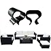 Do4U Set of 10 Outdoor Patio Wicker Furniture Alignment Sofa Rattan Chair Sofa Fasteners Clip Sectional Connector - non slip (Medium(2.135 inches))
