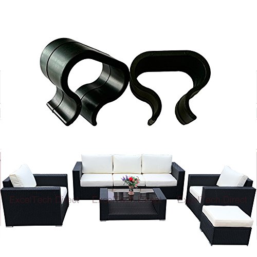 Do4U Set of 10 Outdoor Patio Wicker Furniture Alignment Sofa Rattan Chair Sofa Fasteners Clip Sectional Connector - non slip (Medium(2.135 inches)) Do4U Set of 10 Outdoor Patio Wicker Furniture Alignment Sofa Rattan Chair Sofa Fasteners Clip Sectional Connector - non slip (Medium(2.135 inches))
