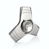 Silver Fidget Spinner toy, Metal Aluminum Alloy Tri Spinner with stainless Steel Bearings which helps to increase focus, relieves stress, anxiety, and boredom. Fidget Spinner + Metal Carrying Case