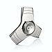 Silver Fidget Spinner toy, Metal Aluminum Alloy Tri Spinner with stainless Steel Bearings which helps to increase focus, relieves stress, anxiety, and boredom. Fidget Spinner + Metal Carrying Case