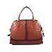 FRYE Ring Dome Satchel Handbag With Sling, Cognac Brown Leather, Medium