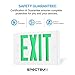 SPECTSUN 6 Packs Led Exit Sign with Emergency Lights, Green Emergency Exit Light with Battery Backup, UL Listed, AC 120/277V, Commercial Emergency Lights Combo for Business.
