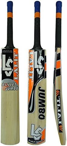 Lalit Bullet Jumbo Kashmir Willow Short Handle Full Sz Cricket Bat With Carry Bag