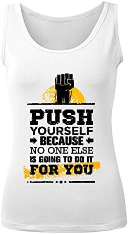 Icefish Fitness Motivation Quote Womens Tank Top White
