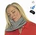 Shoulder Sleeper mieres Airplane, Firm Neck Support, Lightweight, Ergonomic Design Fleece Pillow Travel Kit with Sleep Mask and Luggage Tag, Teen Adult Gray002