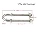 Amarine-made Stainless Steel Marine Boat Stern Bow Eye Tie Down U Bolt (1/2-Inch and 3/8-Inch Optional) (Silver, 1/2