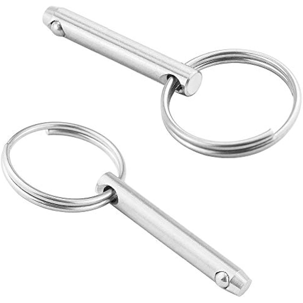 2 Pack Quick Release Pin, Diameter 0.236"(6mm), Total Length 1.38"(35mm