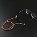 LUOEM Eyeglasses Chain Beaded Sunglasses Strap Holder Wood Bead Chain Eyewear Retainer Chain Eyeglass Necklace Chain Cord