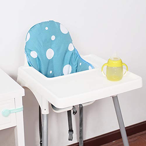 Hothuimin Highchair Seat Cover, Cushion Liner Pad Cover, Universal Baby Highchair Insert Mat Washable Foldable (Blue)