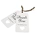 G2PLUS Thank You Tags, 100PCS Thank You for Celebrating with Us Tags, Hollow Heart Hang Tag, White Paper Gift Tags with String for Gift Wrapping, DIY Arts & Crafts, Wedding Party Favors