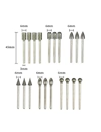 Juego de brocas de esmerilado giratorio de 40 piezas, disco de corte de diamante de 10 piezas (22 mm) + brocas de broca de diamante de 20 piezas Conjuntos de brocas de piedra montada abrasiva de 10 piezas + pedacitos de ruedas de esmerilado de piedra mont