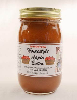 Amazon Com Das Jam Haus Apple Butter No Sugar Added 19 Ounce