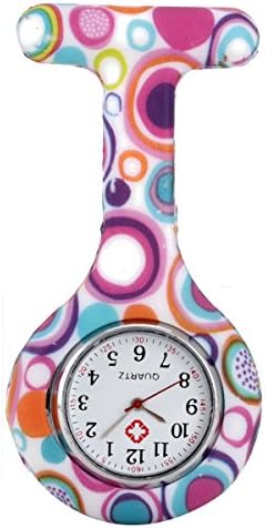 Floral Nurse Clip-on Fob Brooch Pocket Watch for Women Girl #4