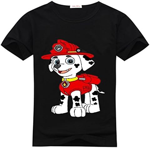 Guangyong Li Mens Intresting Tank Paw Patrol Cartoon Logo Black T-shirts Size XXXL