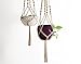 Mkono Macrame Plant Hangers Indoor Outdoor Hanging Planter Basket Jute Rope 4 Legs 34 Inch