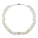 LOLIAS Hawaiian Puka Necklaces for Men Women Seashell Beach Necklace Screw Clasp 18 Inches