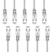 GearIT 10 Pack, Cat 6 Ethernet Cable Cat6 Snagless Patch 7 Feet - Computer LAN Network Cord, White - Compatible with 10 Port Switch POE 10port Gigabit primary